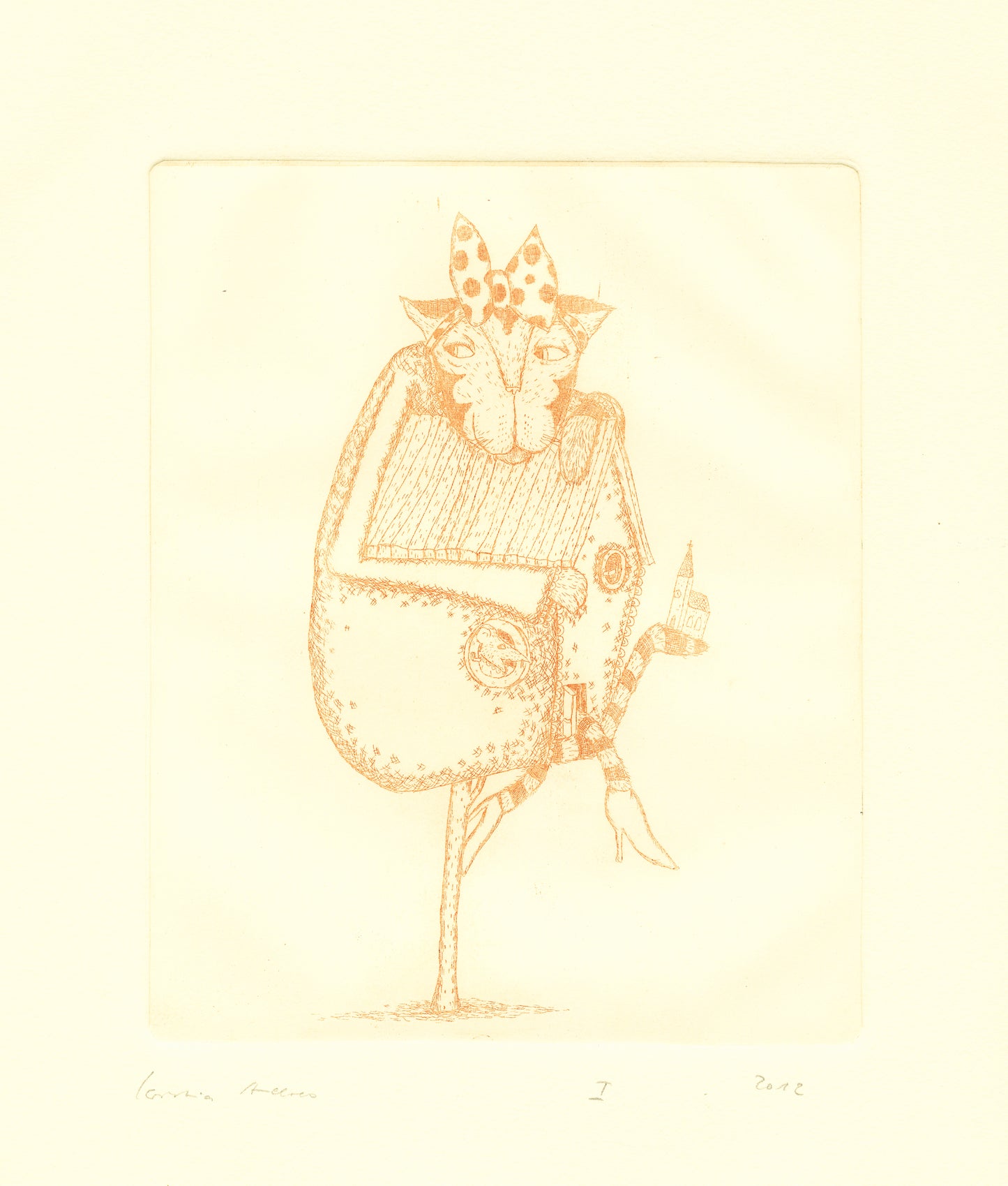 Druckgrafik "Katz und Maus"