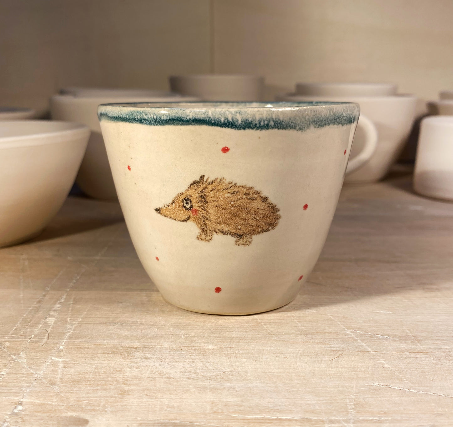 Steinzeugbecher Igel
