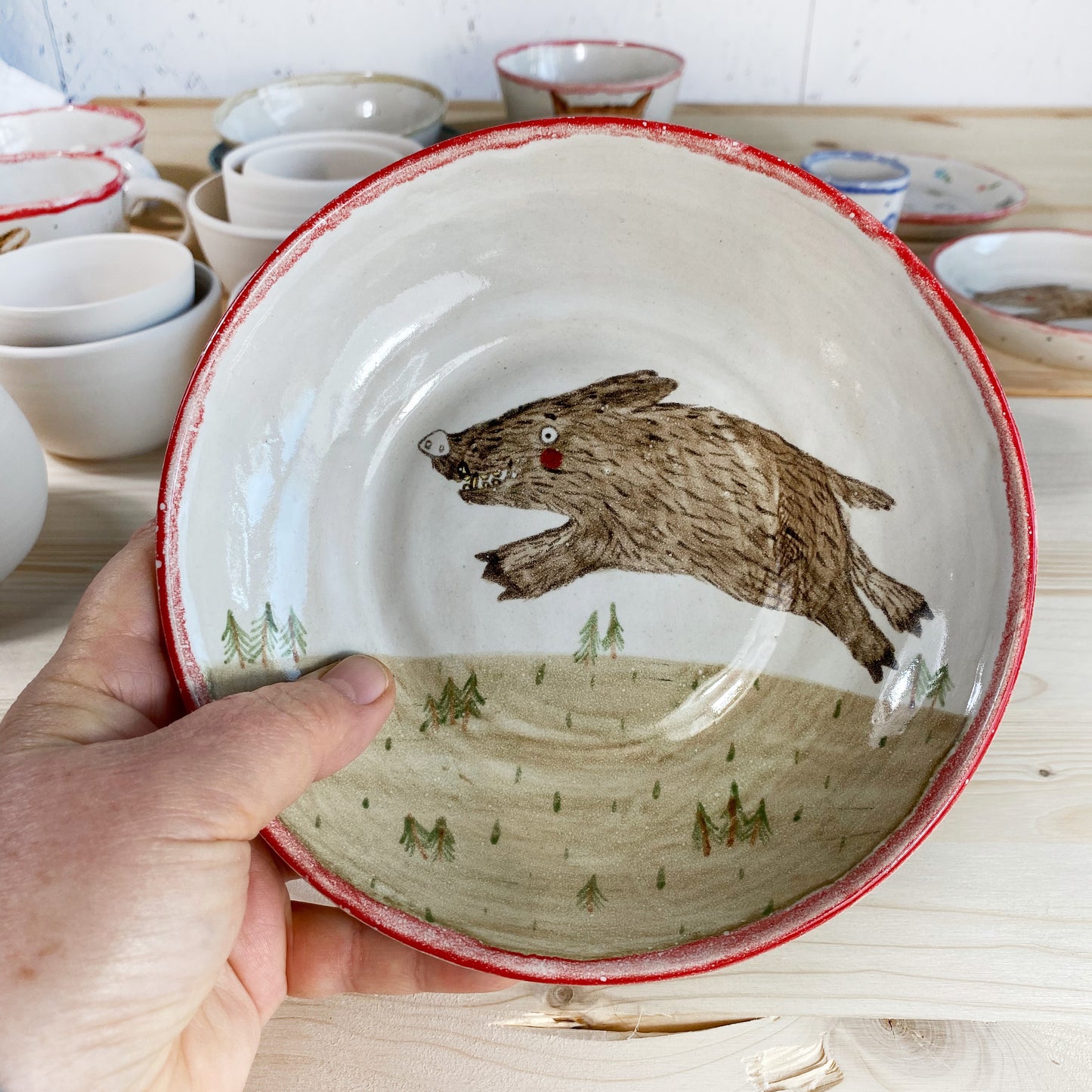 Tellerschale mit Wildschwein Wampe