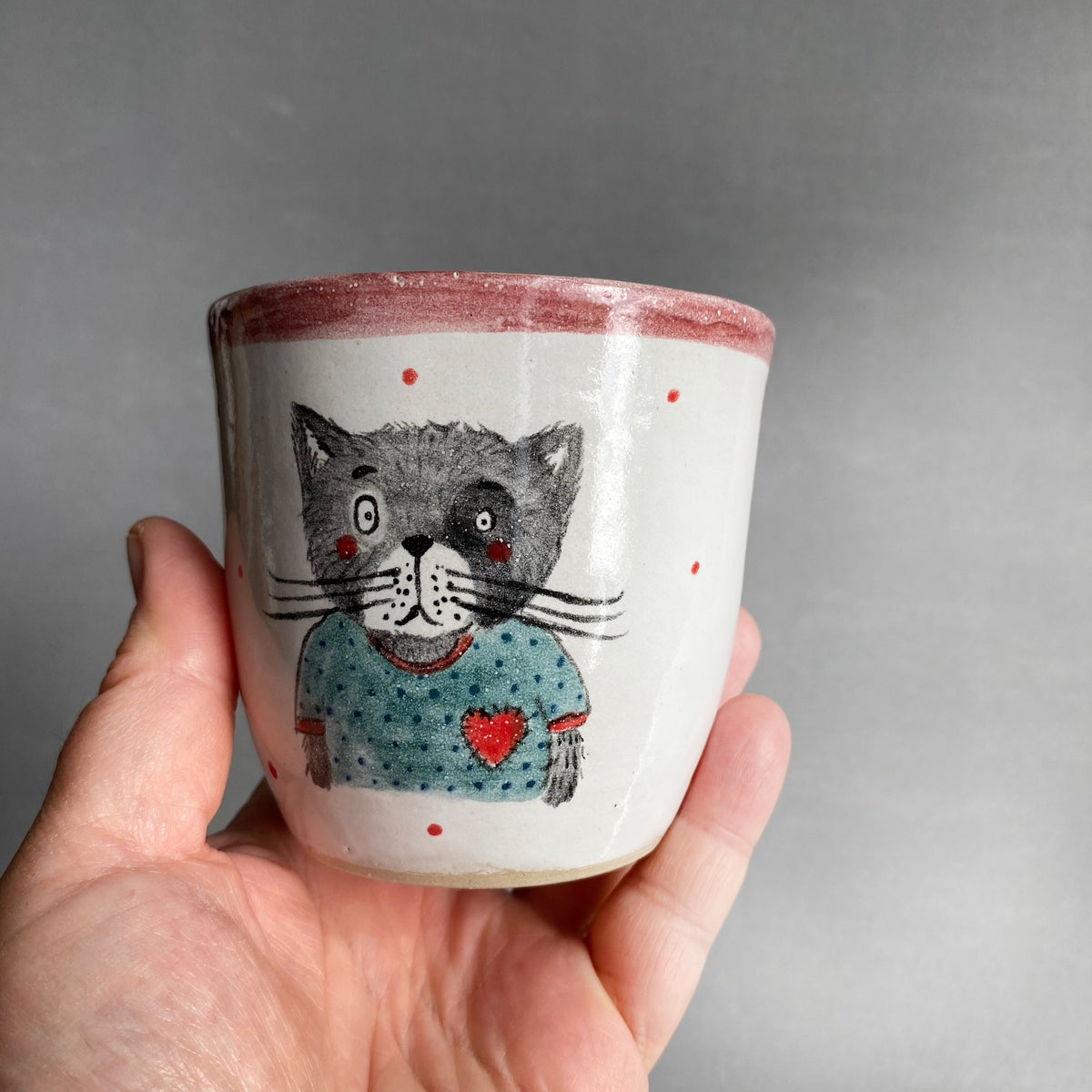 Becher mit Kater