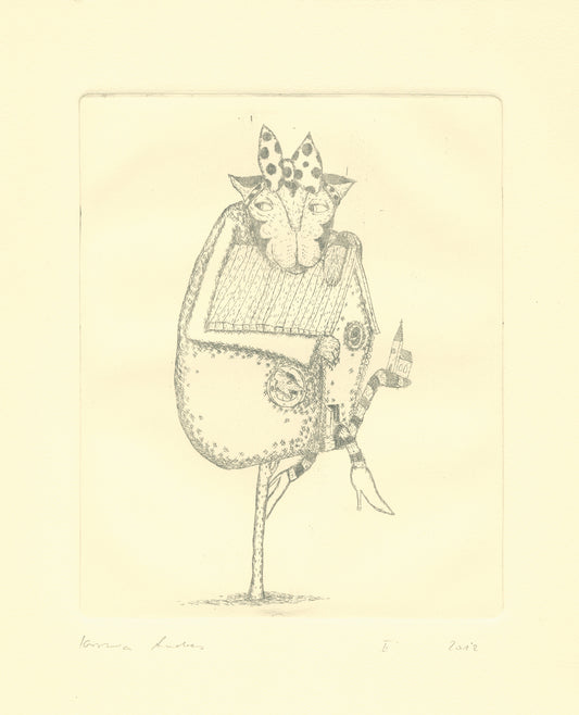 Druckgrafik "Katz und Maus"
